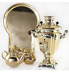 Samovar 3 liter "Glass" in the set