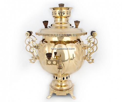 Samovar 4.5 l combined form a "Ball" brass