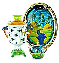 Samovar in the set " Russian birch" 110V