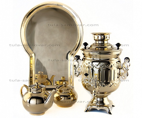 The samovar is of the form "the Bank" 3 l in a set