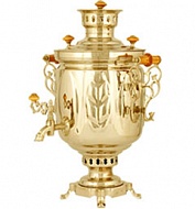 Samovar antique brass 7 liters of "Bank"