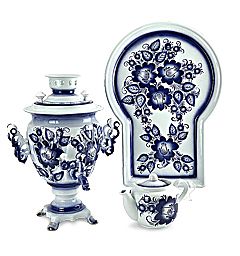 Samovar 3 l in a set of " Gzhel" 220V
