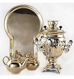 Samovar "Acorn" 3 l brass set