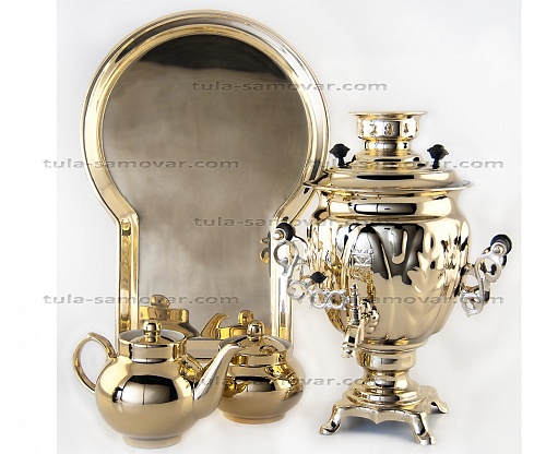 Samovar "Acorn" 3 l brass set