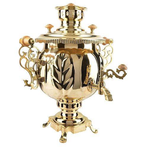 Samovar 4.5 l combined form a "Ball" brass