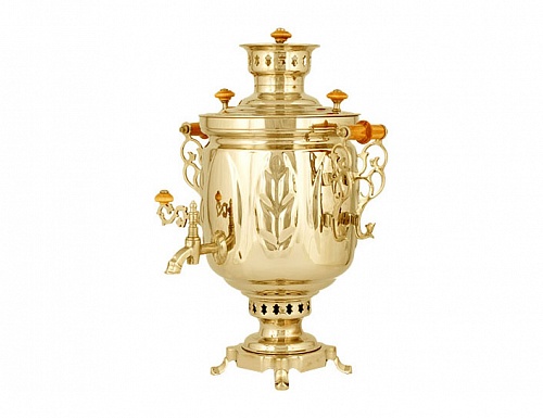 Samovar antique brass 7 liters of "Bank"